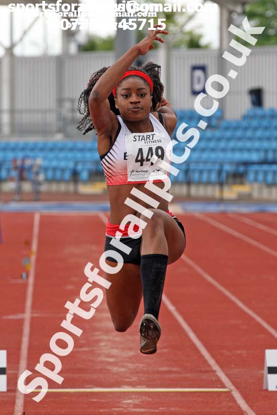 Womens under-20s triple jump, Northern Senior and Under-20s Champs., SportsCity, Manchester. Photo: David T. Hewitson/Sports for All Pics